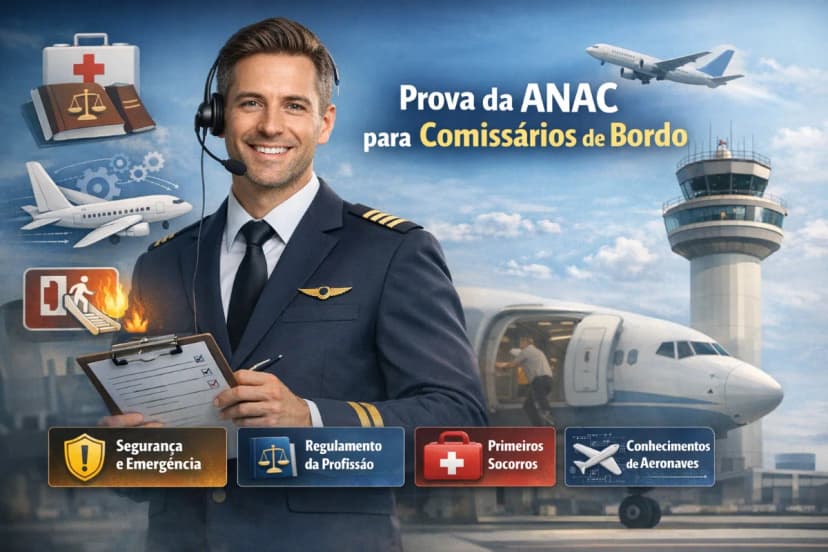 Prova da ANAC para Comissário de Bordo: Como Funciona e Como Passar